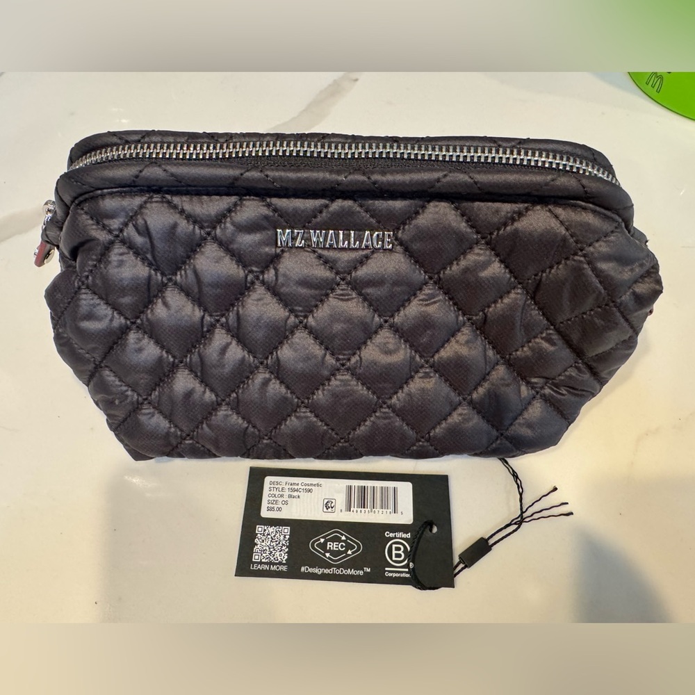 MZ Wallace Frame Cosmetic Pouch black